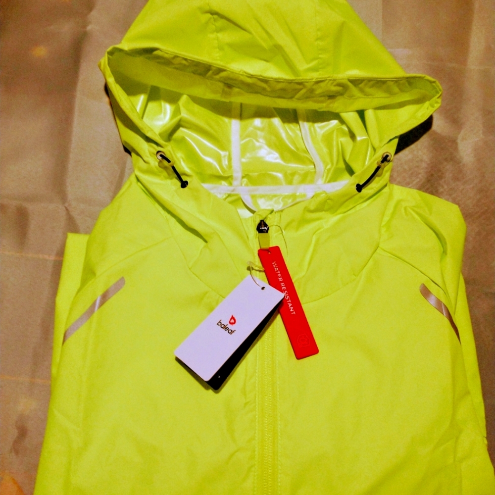 Baleaf Windproof/Water Resistant Jacket, Men's XXL, Fluorescent Yellow